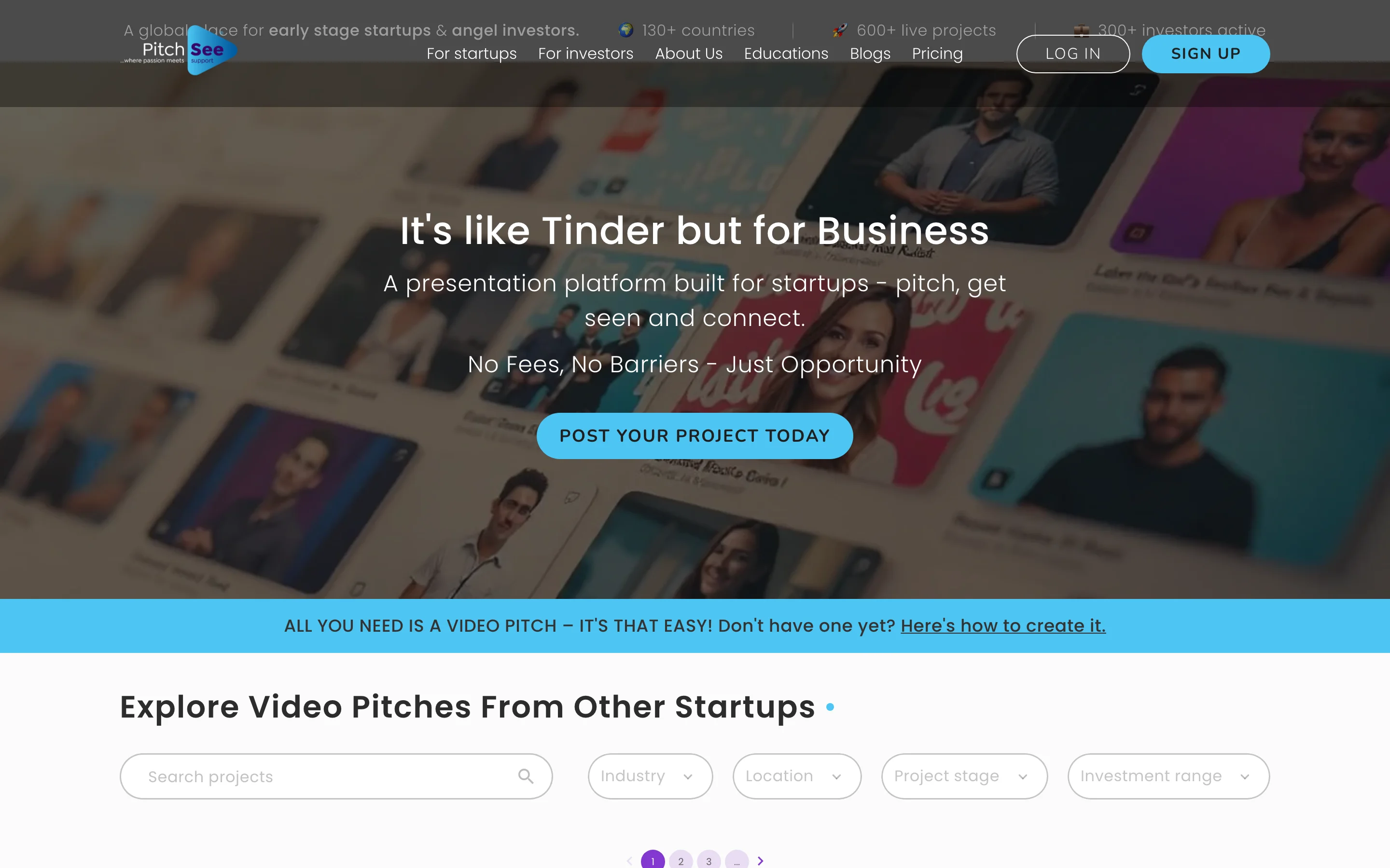 PitchSee home page