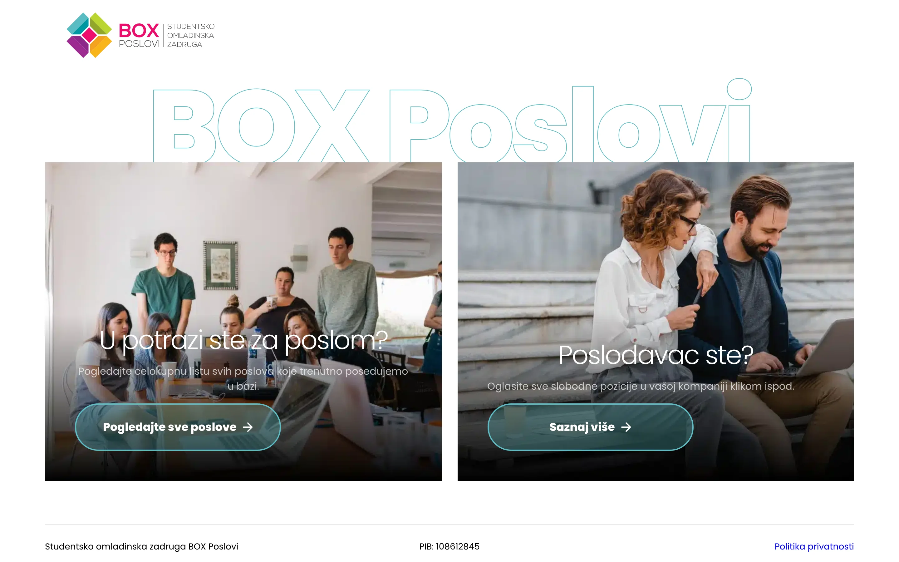 Box Poslovi home page