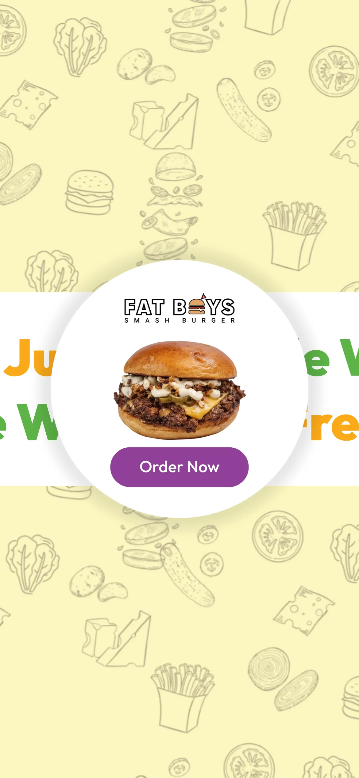 Fat Boy Smash Burgers on a phone